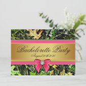 Roze jachtcamo-bachelorette kaart (Staand voorkant)