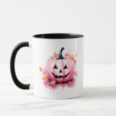  Roze Jack-O' Lantaarn Modern Halloween Mok (Links)