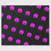 Roze Jack o'lantern Halloween Thunder_Cove Cadeaupapier (Vlak)