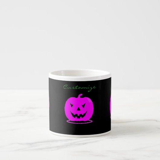 Roze Jack o'lantern Halloween Thunder_Cove Espresso Kop (Voorkant)