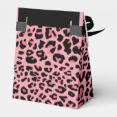 Roze Jaguar Pattern Sweet 16 Party Favor Box Bedankdoosjes (Achterkant)