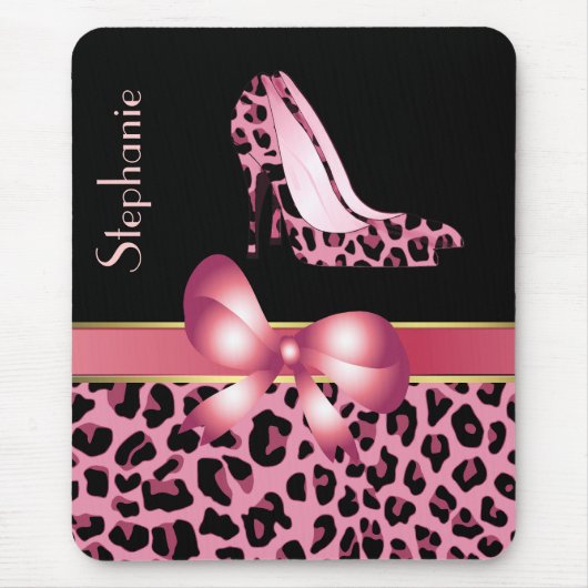 Roze Jaguar Stilettos Aangepaste Muismat (Voorkant)