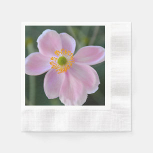 Roze japanese anemonbloem servet