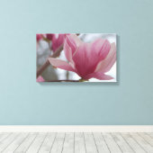 Roze Japans Magnolia Canvas Print (Insitu (Houten vloer))