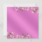 Roze Japanse Cherry Blossom Weddenschap Kaart (Achterkant)