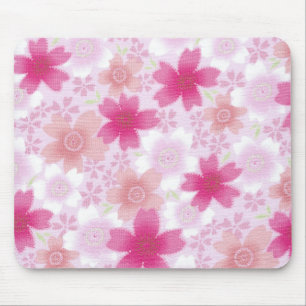 Roze Japanse Floral Print Mousepad Muismat