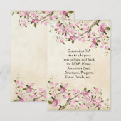 Roze Japanse Kersenbloesem Bruiloft (Voorkant / Achterkant)