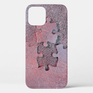 Roze Jigzaag Puzzle for Autism Awareness Maand iPhone 12 Pro Hoesje