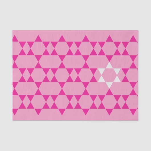 Roze Joodse ster paper Tissuepapier (Voorkant)