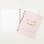 Roze juffrouw aan Mrs. Gepersonaliseerd brudal huw Planner (Display)