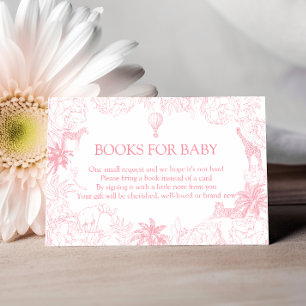 Roze Jungle Safari Dieren Boeken voor Baby Informatiekaartje