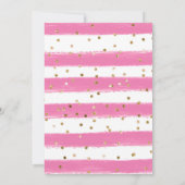 Roze Jurk Donkere Huid Prinses Quinceanera Kaart (Achterkant)