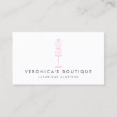  roze jurk Form II Boutique Visitekaartje (Voorkant)