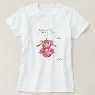Roze jurk voor aanstaande moeder T-shirt voor baby