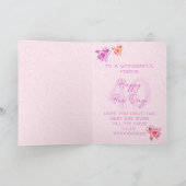 Roze Kaart bij de 40e verjaardag van de geboorte (Binnen)