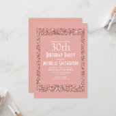 Roze Kaart van de 30e verjaardag van de vrouw (Voorkant / Achterkant in situ)