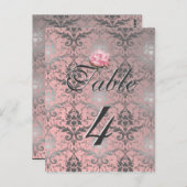 Roze Kaart van de Damastafel van de Bot (Voorkant / Achterkant)