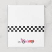 Roze kaart voor rackmeiden op geboortedag (Buitenkant ongevouwen)