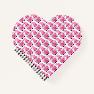 Roze kabouters harten bosland Scandinavische cute Notitieboek
