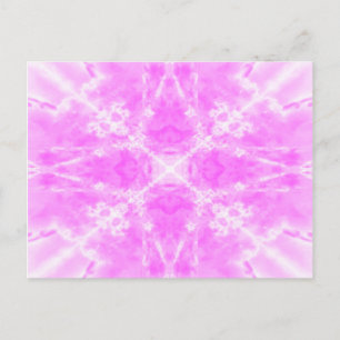 Roze kaleidoscoop patroon ster briefkaart