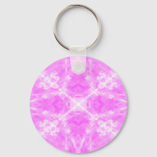 Roze kaleidoscoop patroon ster sleutelhanger