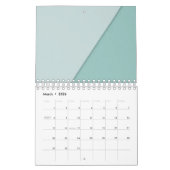 Roze kalender met abstracte kunst (Mar 2026)