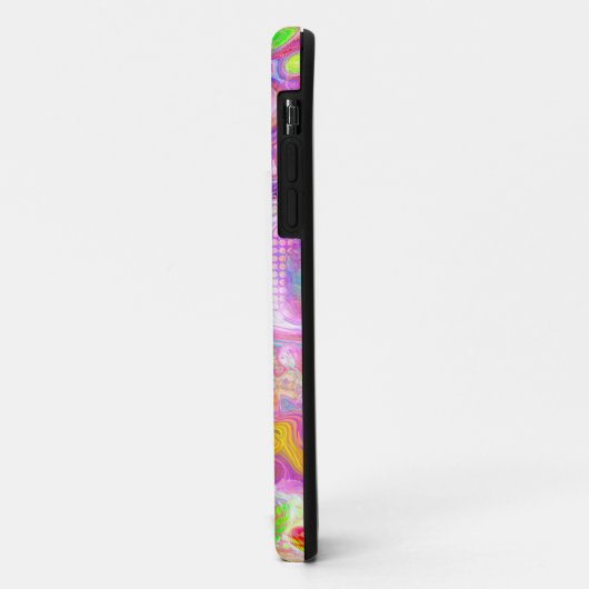Roze, kalkgroene en blauwe bubelbare kunst Case-Mate iPhone case (Achterkant/links)