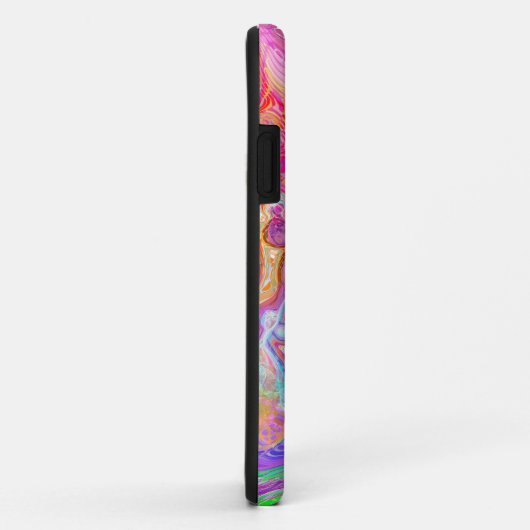 Roze, kalkgroene en blauwe bubelbare kunst Case-Mate iPhone case (Achterkant/rechts)