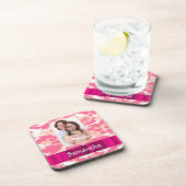 Roze kamo onderzetter (Rechterzijde)