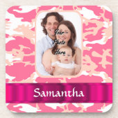 Roze kamo onderzetter (Voorkant)