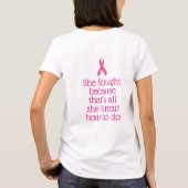 Roze kanker Overlevende lint T-Shirt (Achterkant)
