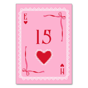 Roze Kant Aas van Harten Gelukkig Verliefd Bruilof Kaart
