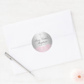 Roze Kant & Cross Baptism Sticker (Envelop)