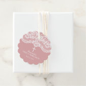 Roze  Kant Eerste Heilige Communie Bedankjes Labels (In situ)