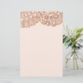 Roze kant met Rozen Briefpapier (Staand voorkant)