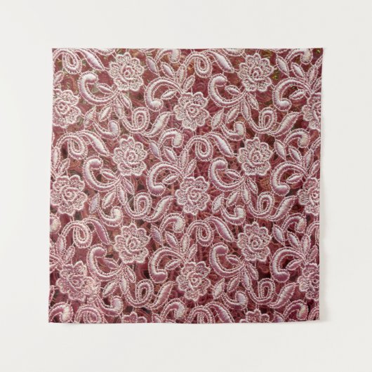 Roze kant, patroon van oude rozen. wandkleed (Voorkant)