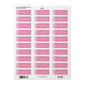 Roze Kant Retouradres Etiket (Full Sheet)