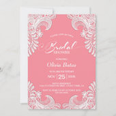 Roze kant Vrijgezellenfeest Kaart (Voorkant)