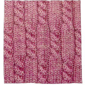 Roze kantelnit douchegordijn (Voorkant)