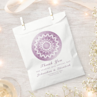 Roze Kanten Mandala Bruiloft Bedankzakje