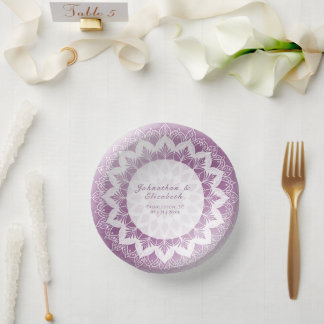 Roze Kanten Mandala Bruiloft Papieren Kommen
