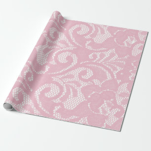 Roze Kantpatroon Mooie Cadeaupapier