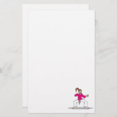 Roze Karate Briefpapier (Voorkant / Achterkant)