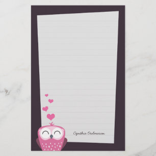 Roze karton en liefdesartikelen notitiepapier (gep briefpapier