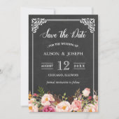 roze karton sparen de Datum Save The Date (Voorkant)