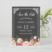 roze karton sparen de Datum Save The Date (Staand voorkant)