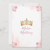 Roze Kasteelprinses Eenmaal op een verjaardag Kaart (Achterkant)