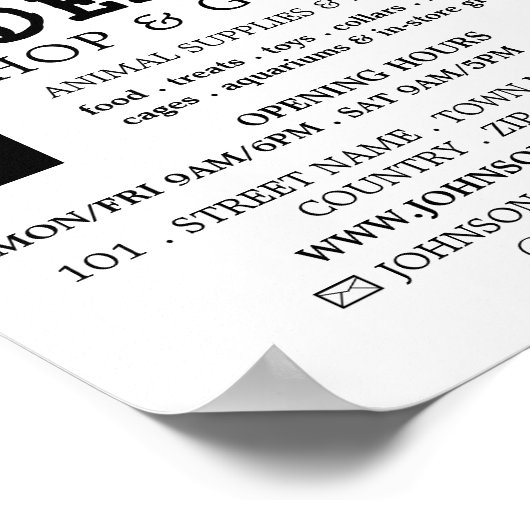 Roze kat, dichterenwinkel en Adverteren kamertjes Poster (Hoek)