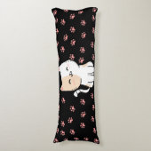 Roze kat- en pootkraag lichaamskussen (Voorkant Verticaal)