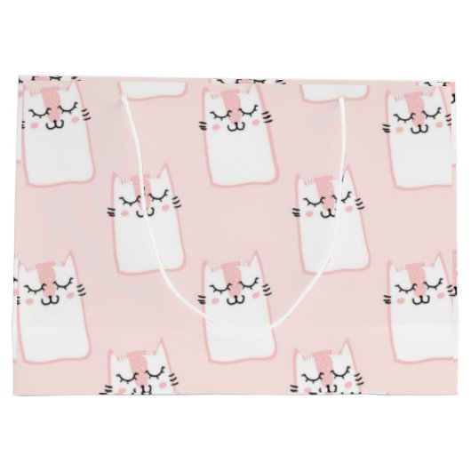 Roze kat groot cadeauzakje (Achterkant)